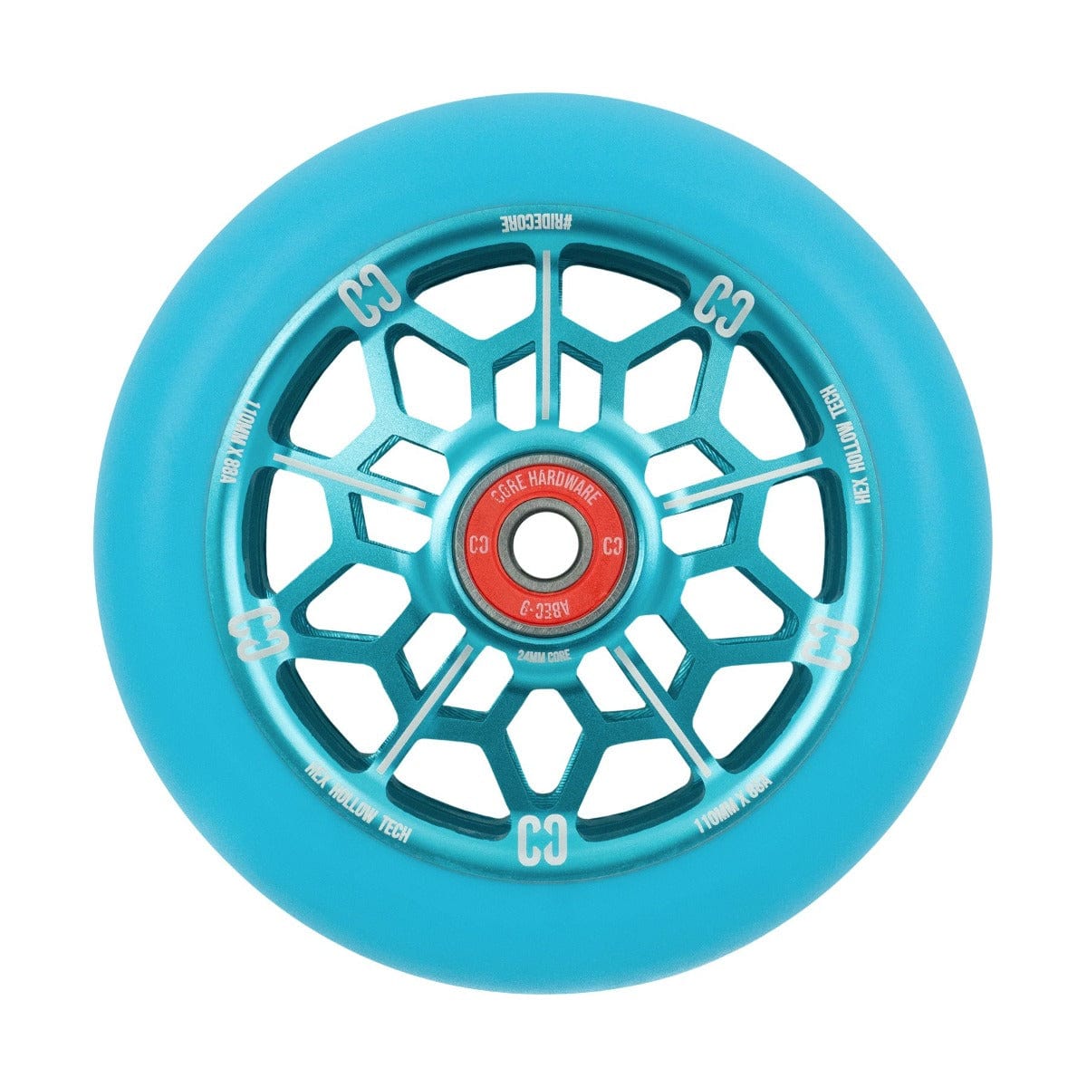 CORE Hex Hollow Core 110mm Stunt Scooter Wheel Mint Blue
