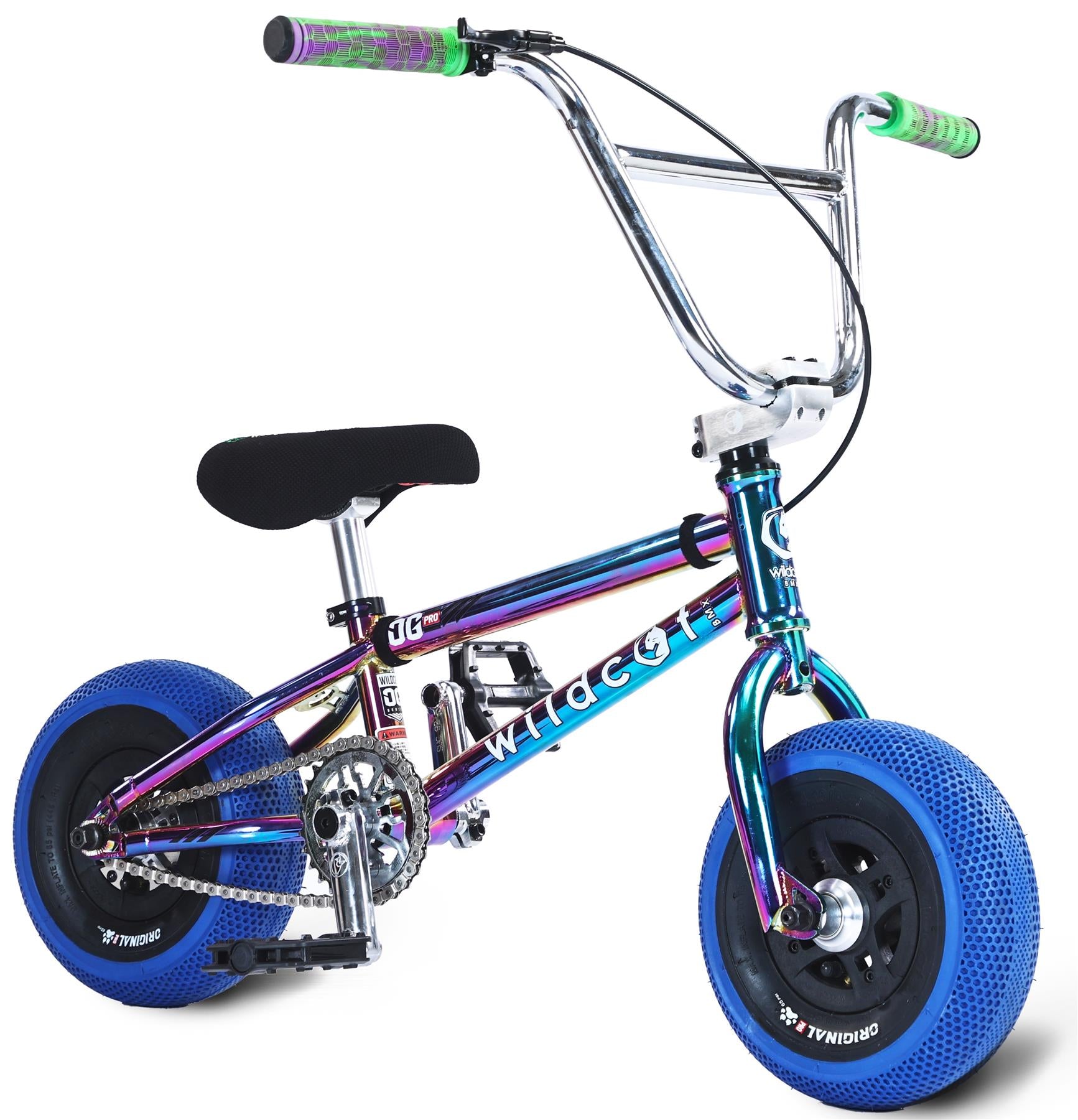 mon BMXバイク 青 Wildcat OG Pro Mini BMX Bike - Joker Blue Neochrome — Skates.co.uk