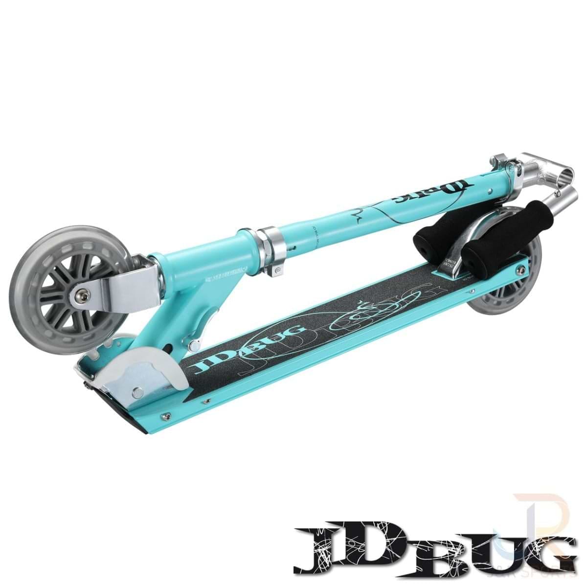 JD Bug Classic Street 120 Kids Foldable Kick Scooter - Matt Teal