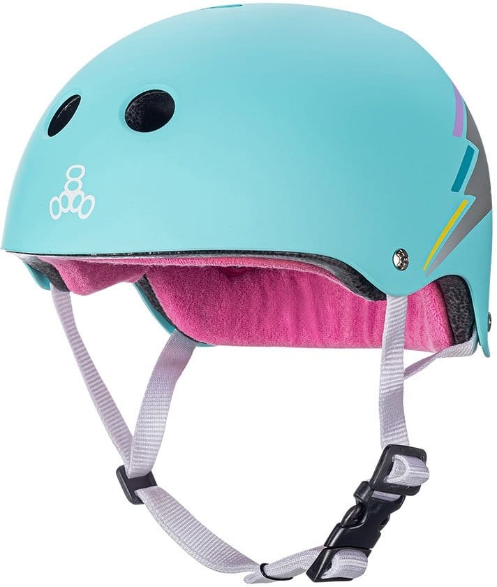 Triple 8 Certified Sweatsaver Skate Helmet - Teal Hologram