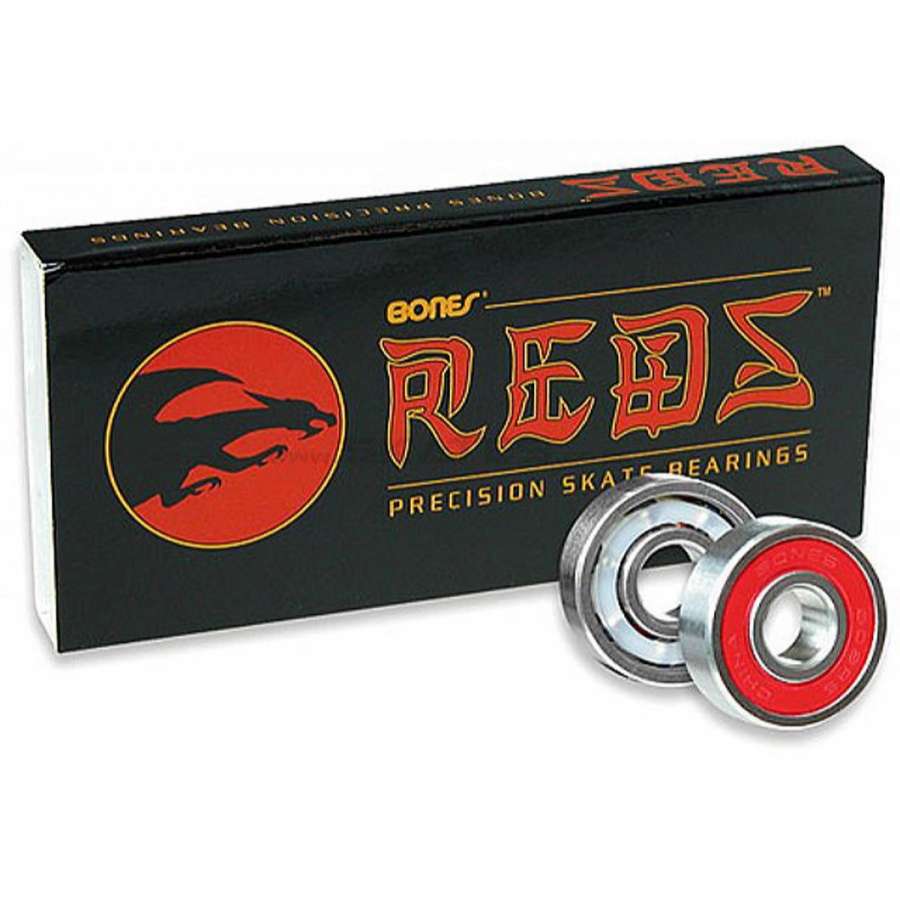 Bones Reds Skateboard Bearings 8-Pack With Spacers & Black T-Tool - 608 Size, 8mm 6 thumbnail image