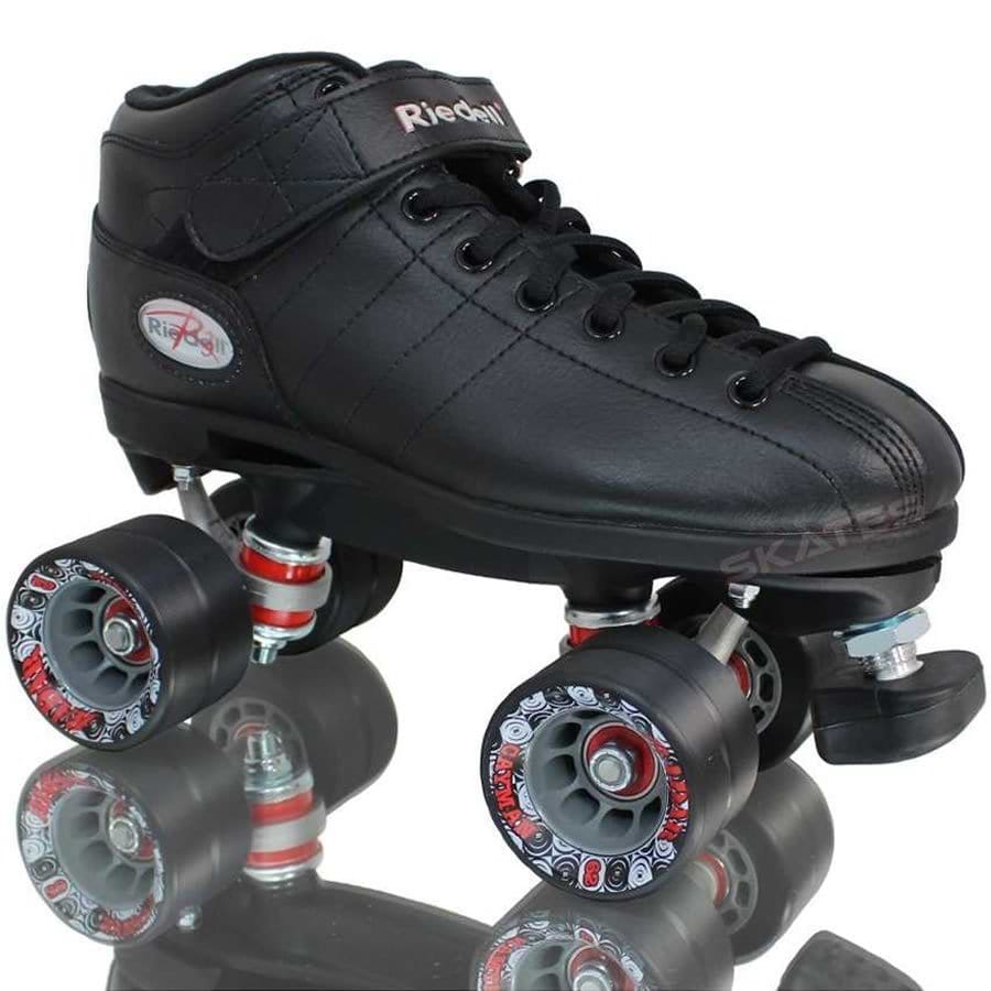Riedell R3 Roller Derby Quad Skates Black — - Main Image