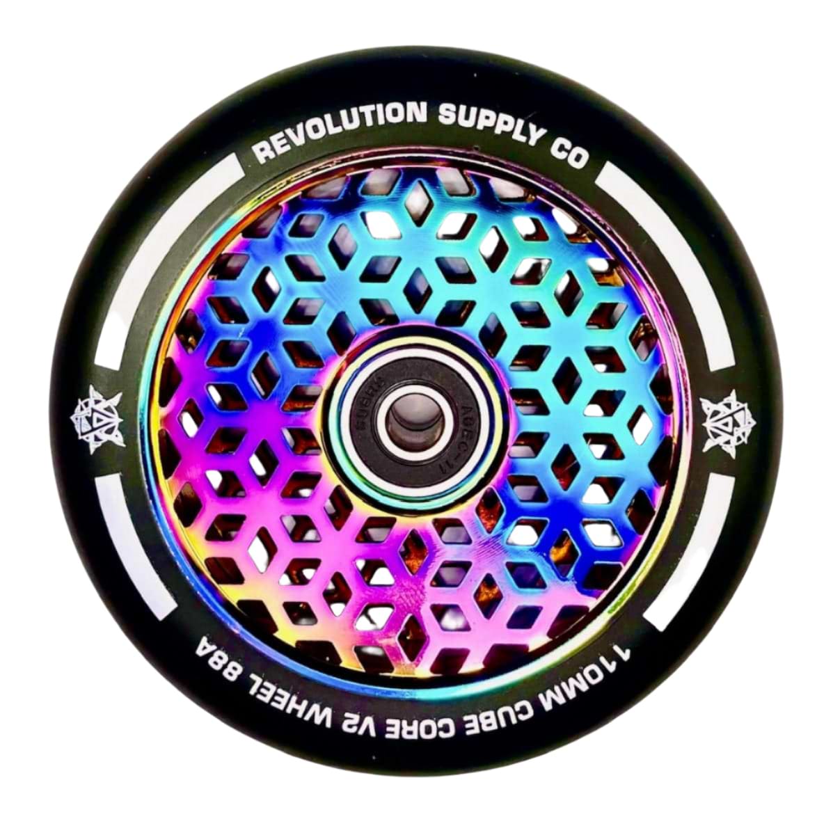Revolution Cubed Core Ultralite 110mm Stunt Scooter Wheel - Neochrome —  Skates.co.uk