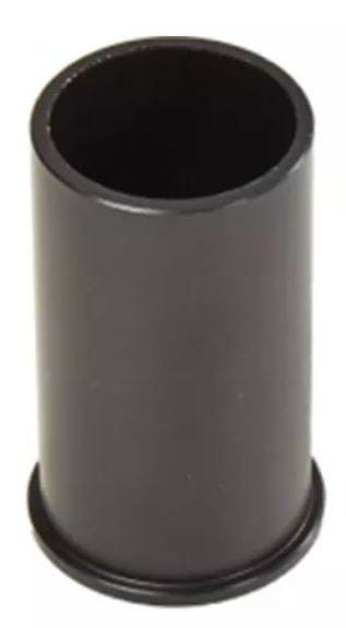 A black cylindrical metal tube with a flared base stands upright, crafted to integrate seamlessly with the style of the Ethic DTC SCS Scooter Bar Adapter - Oversized by Ethic.