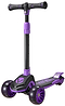 The Vital Tyke 3 Wheel Kids Scooter - Purple by Vital features a sporty design with two front wheels, a wide foot deck, and adjustable handlebar—ideal as a first scooter for children.