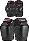 The 187 x Independent Killer Adult Combo Knee & Elbow Pad Set in black features hard plastic caps, adjustable straps, and bold red Independent logos—offering stylish, durable protection for adult skateboarders.