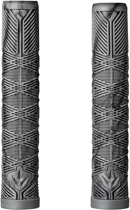 The Blunt Envy V3 Grey/Black Stunt Scooter Grips (160mm) feature geometric textures and a raised star design, offering stylish comfort—perfect accessories from Blunt Envy for your stunt scooter.
