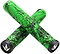 Two Blunt Envy V3 Green/Black Stunt Scooter Grips (160mm) are crossed, each featuring a textured geometric pattern and black end cap with white logo—great scooter accessories from Blunt Envy.