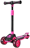 The Vital Tyke 3 Wheel Kids Scooter – Pink by Vital features a wide deck, adjustable handlebar, LED light-up wheels, rear foot brake, and bold pink accents—making it the perfect first scooter for kids.