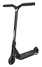 The Root Industries Type R MINI Complete Stunt Scooter in Matte Black features a sleek design with a lightweight aluminum deck, small wheels, and straight chromoly handlebars. "Type-R Mini" is printed on the frame. The scooter is against a plain, light background.