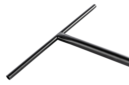 The Ethic DTC Tenacity V2 Steel Oversized HIC Stunt Scooter T-Bars, black, 770mm x 600mm, feature a T-shaped chromoly steel build with a cylindrical stem and horizontal grip bar—ideal for stunt scooters—shown on a white background.