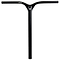 The Union Classic Aluminium Oversized IHC Stunt Scooter Bar in black (600mm x 560mm) features a Y-shaped design, "union" branding near the top, and a small white logo below the crossbar. It stands upright against a white background.