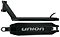 The Union Classic Pro Black Stunt Scooter Deck - 5" by Union is shown from the side and bottom; the underside features "union" in bold white letters. Lightweight and made for park riders, it includes a headtube and rear wheel cutout.