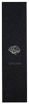 The Drone Stunt Scooter Griptape - Brain features a dark background and a metallic intricate design of interconnected lines above "DRONE Griptape." Made from premium materials, it offers a rough texture for perfect traction, ideal for stunt riders.