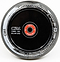 Close-up of the CORE CB1 110mm Nylon Stunt Scooter Wheel in Black/White, featuring an 88A hardness, red ABEC-9 core bearing, hollow nylon core, and white/silver graphics on the rim. Brand: CORE.