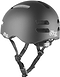 The GAIN Protection The Edge Pro Skate/Scooter Helmet in black features ventilation slots, adjustable straps with Fidlock magnetic buckle, "the edge pro" on the side, and featherlight in-mould tech for great comfort and protection.