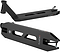 Two angles of the Drone Element 2 Evo Feather-Light Black Stunt Scooter Deck - 4.5" show its sleek cutout design and rear metal brake—ideal for lightweight park setups. Brand: Drone.