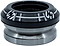A close-up of the CORE Icon Integrated Stunt Scooter Headset in black, featuring durable bearings and white markings on the top cap, designed by CORE for smooth rotation in stunt scooter steering tube assemblies.