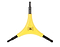 The UrbanArtt Allen Key Multi-Tool - Yellow is a Y-shaped device featuring three black hexagonal screwdriver ends, each labeled with a number, making it perfect for quick adjustments on your scooter.