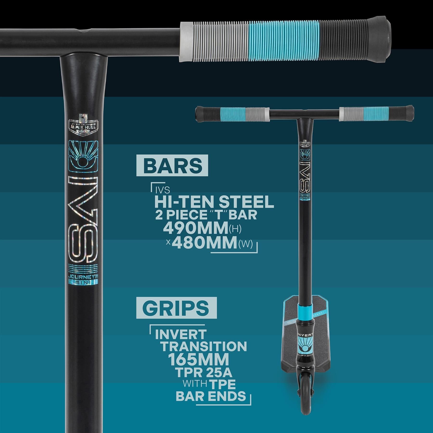 Invert Supreme Journey 1+ Mini Jamie Hull Stunt Scooter - Tri