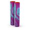Introducing the Madd Gear MGP MFX Viral Grind Blue / Pink Stunt Scooter Grips - 180mm, a set of vibrant and durable grips crafted from high-quality TPR compound. These grips feature an intricate labyrinth pattern in striking shades of pink, purple, and blue, completed with stylish red caps. Ideal for Madd Gear fans seeking both style and endurance for their ride.
