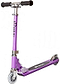 The JD Bug Original Street MS130B Foldable Kick Scooter in Matt Purple features black handlebars, a dual-wheel design, brand logos on the handlebar stem and footboard, metallic accents, and combines style with practicality for kids.