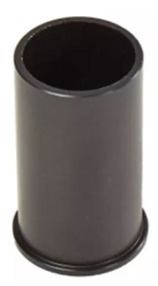 A black cylindrical metal tube with a flared base stands upright, crafted to integrate seamlessly with the style of the Ethic DTC SCS Scooter Bar Adapter - Oversized by Ethic.