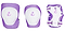 The Zycom Child Combo Skate Protection Pad Set in lilac and white includes knee pads and a wrist guard featuring a logo. It comes with adjustable Velcro straps for secure fastening, ensuring both comfort and safety.