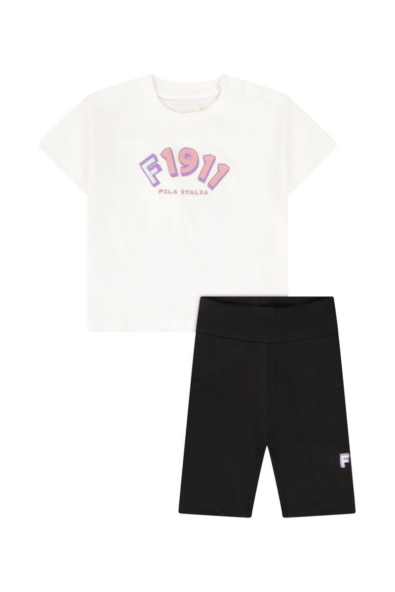 חליפת טייץ FILA הדפס לוגו באמצע לתינוקות
