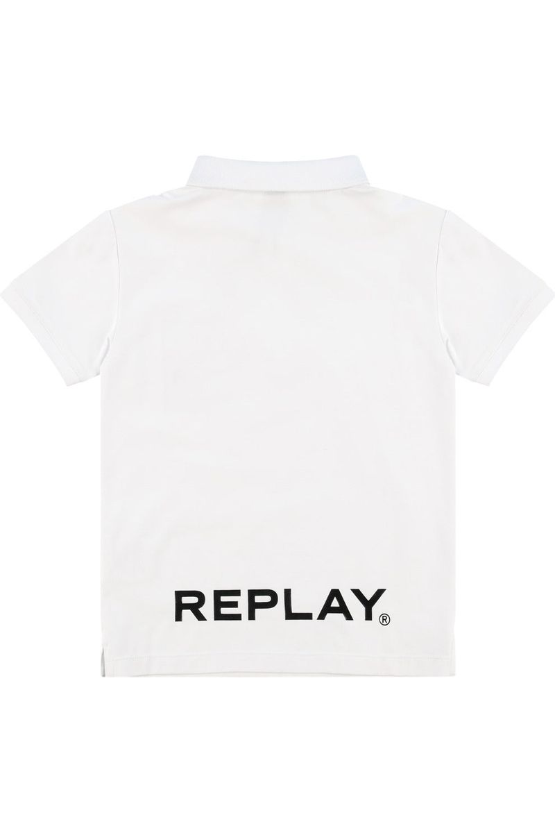 חולצת REPLAY הדפס לוגו מותג בגב לילדים