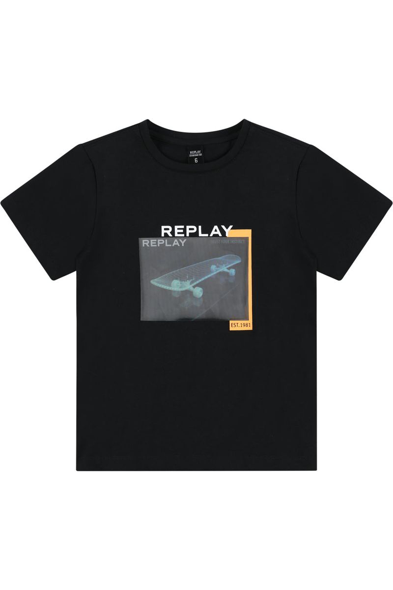 חולצת טי שרט REPLAY סקייטבורד לילדים