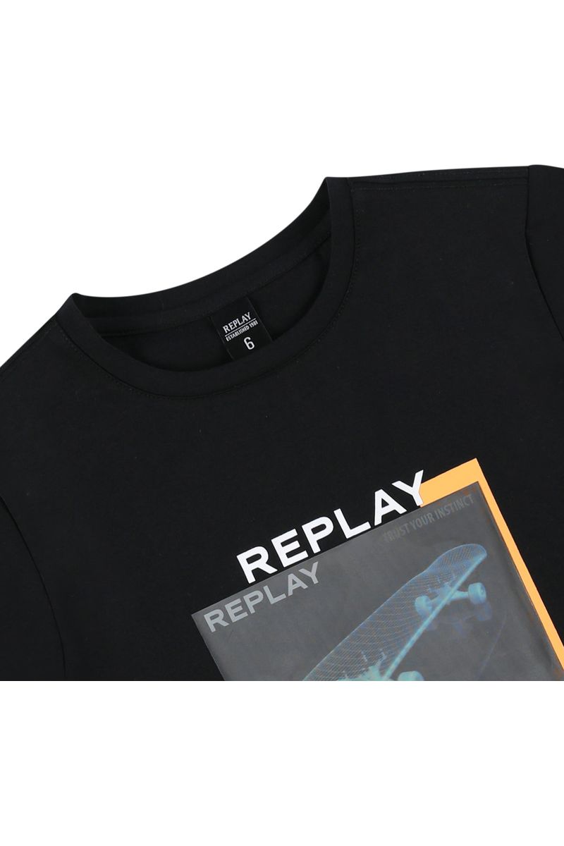 חולצת טי שרט REPLAY סקייטבורד לילדים