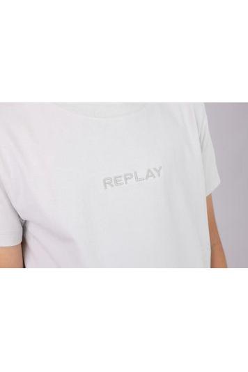 חליפת טריקו REPLAY הדפס לוגו מותג בגב לילדים Gray / 2Y