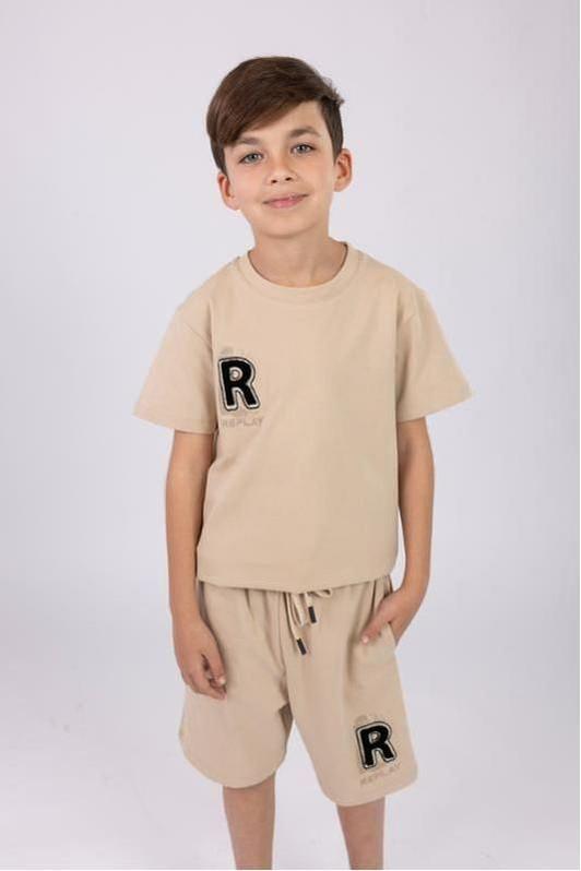 חליפת טריקו REPLAY לוגו מותג R בצד לילדים White / 2Y