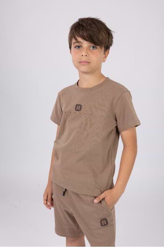 חליפת טריקו REPLAY לוגו מותג בגב לאורך לילדים Brown / 2Y
