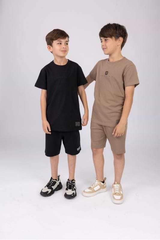 חליפת טריקו REPLAY לוגו מותג בגב לאורך לילדים Brown / 2Y
