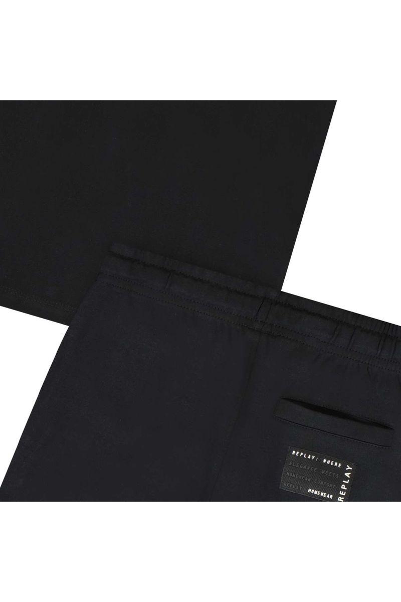 חליפת טריקו REPLAY קלאסית ממותגת באמצע לילדים Black / 2Y