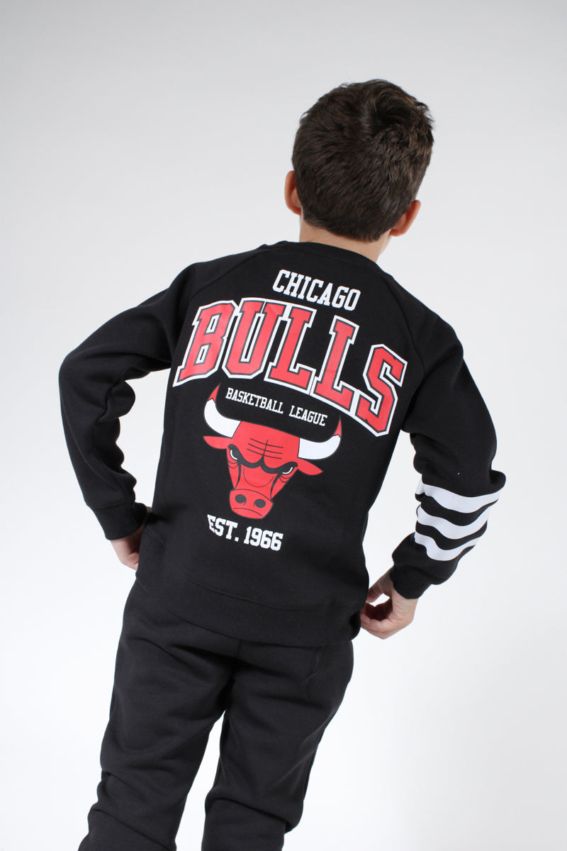 חליפת טרנינג NAMES CHICAGO BULLS הדפס שור באמצע לילדים