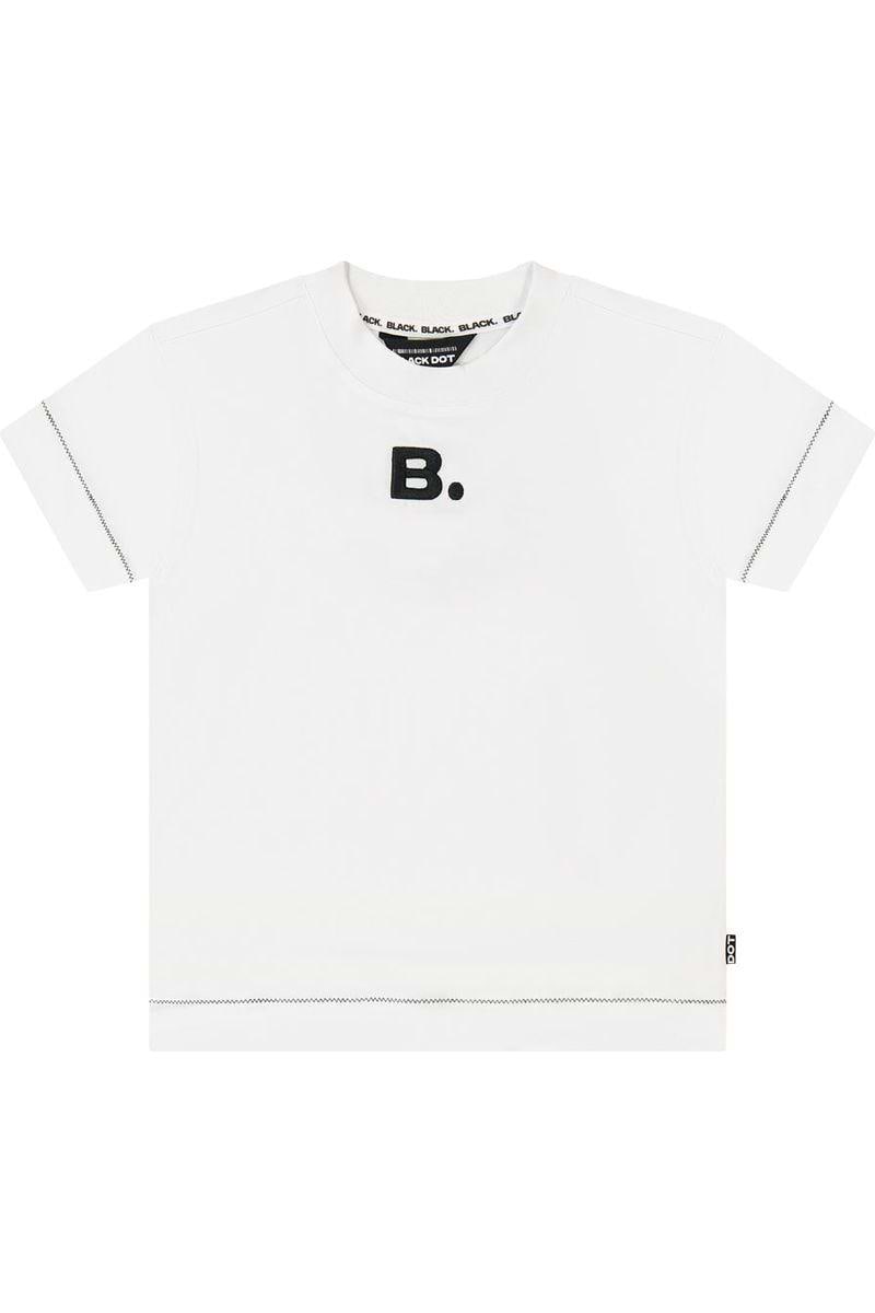 חולצת טישרט BLACK DOT לילדים בצבע לבן WHITE / 2Y