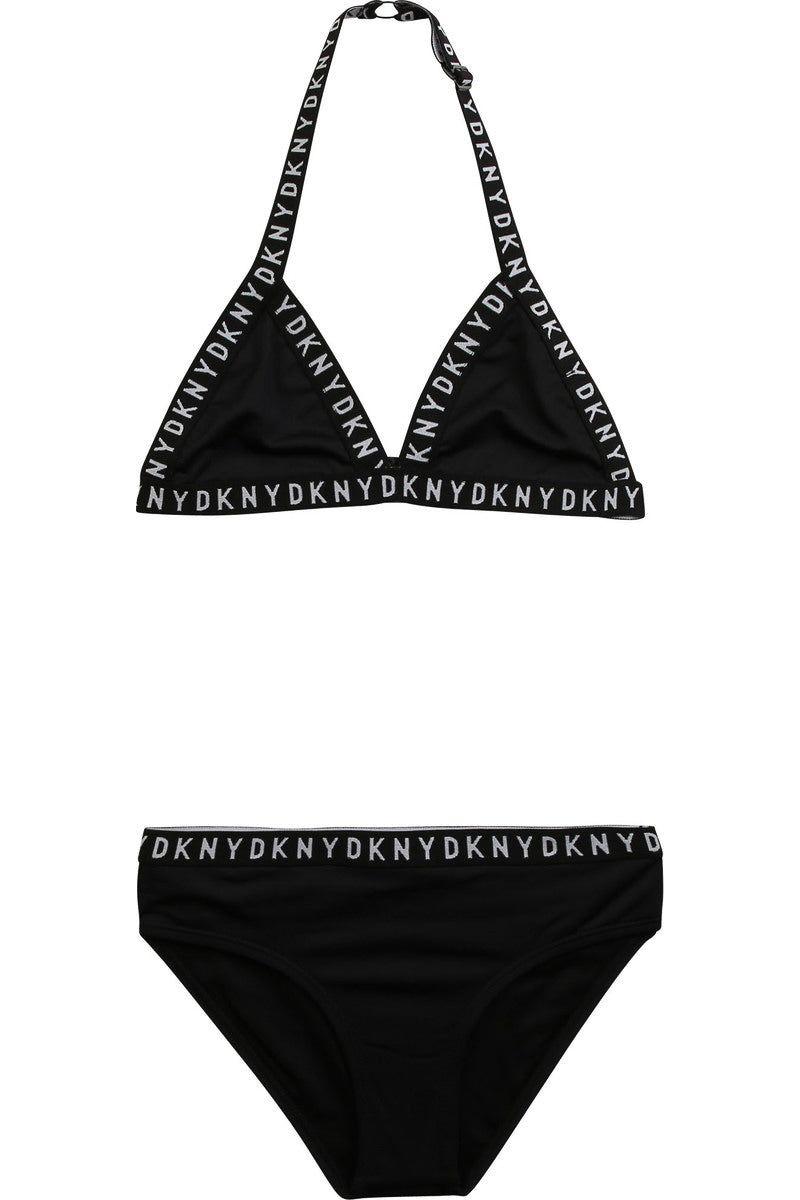 בגד ים DKNY לוגו פס בקיני לילדות