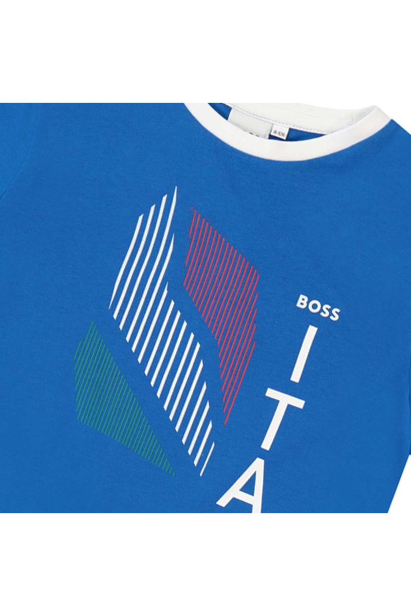 חולצת טי שרט BOSS WORLD CUP לילדים Blue / 4Y
