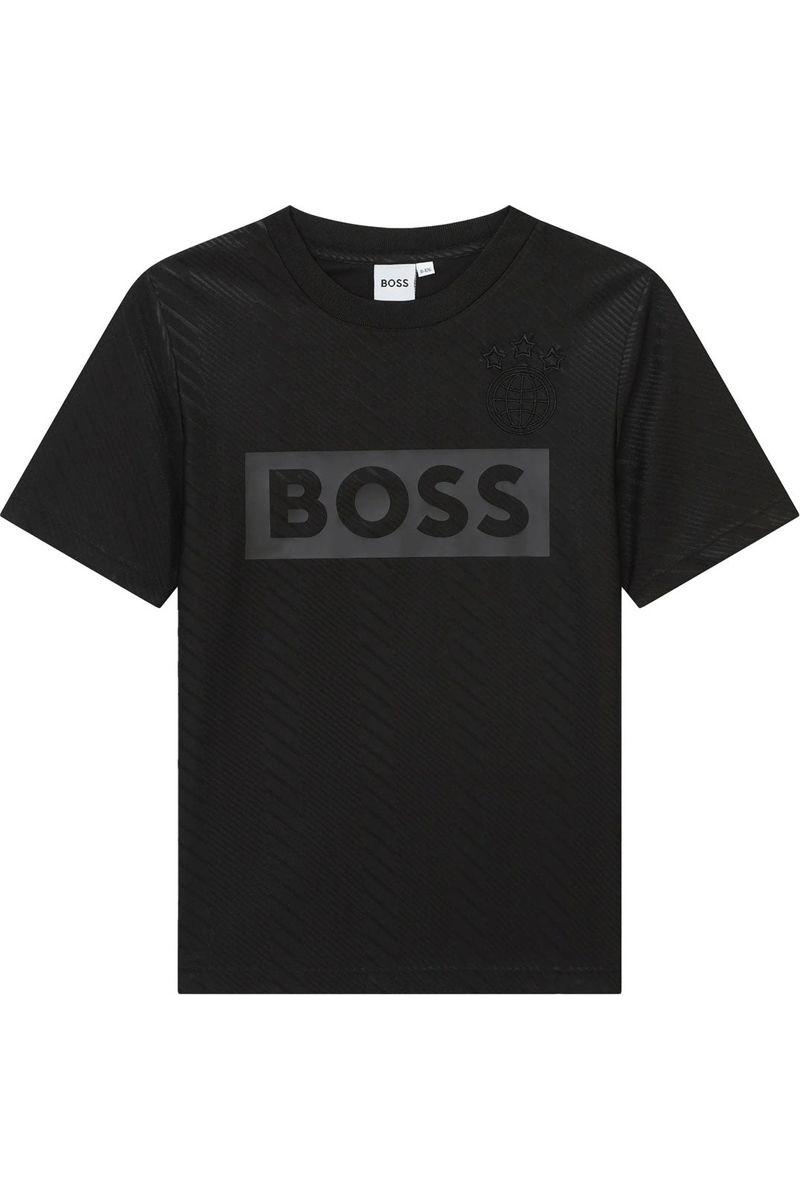 חולצת טי שרט BOSS הדפס לוגו לילדים