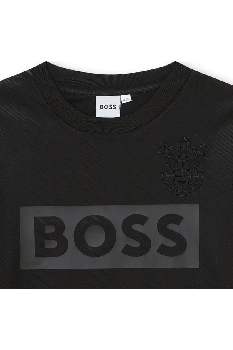 חולצת טי שרט BOSS הדפס לוגו לילדים