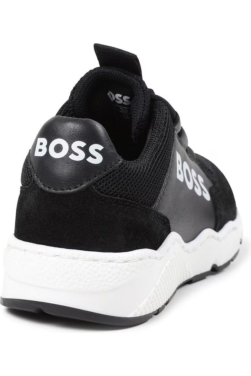 נעלי סליפ און BOSS לוגו בצד לילדים