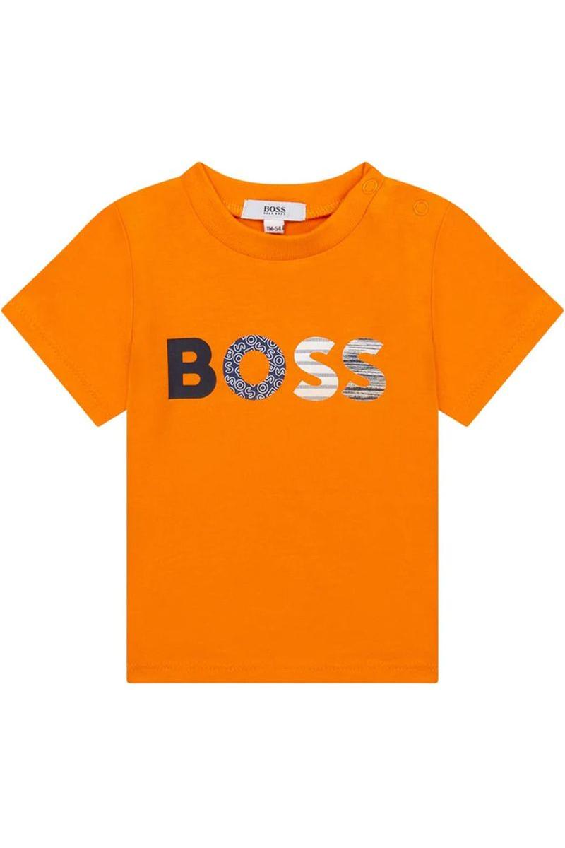 טישירט שרוול קצר HUGO BOSS COTTON SNAP ORGANIC לתינוקות