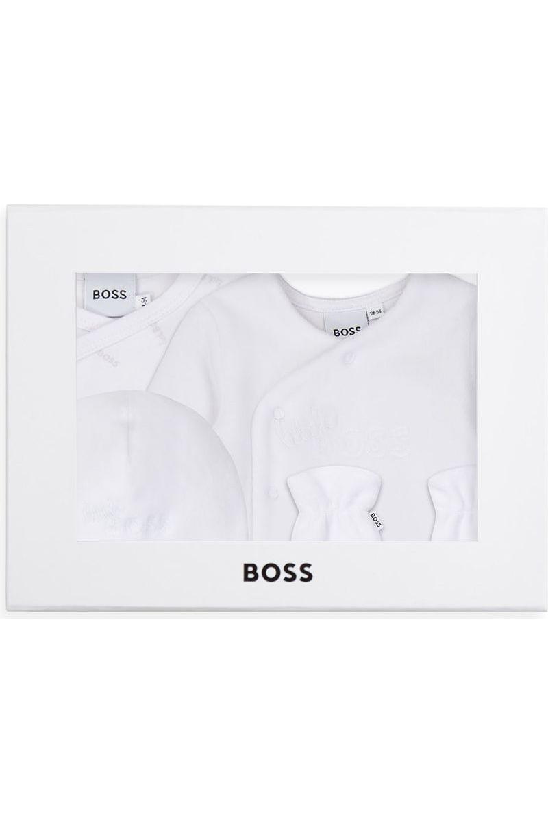 מארז אוברול+בגד גוף+כובע BOSS לתינוקות