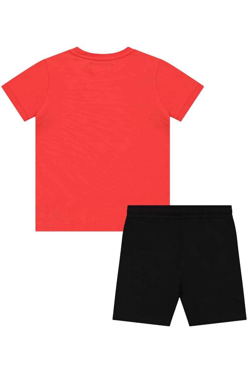 חליפת טריקו NAUTICA ריבוע באמצע לילדים RED / 2Y