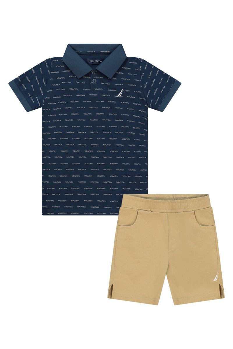 חליפת טריקו NAUTICA לוגו מלא לילדים BLUE / 2Y