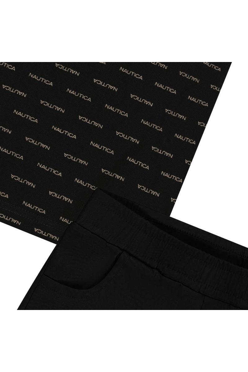 חליפת טריקו NAUTICA לוגו מלא לילדים BLACK / 2Y