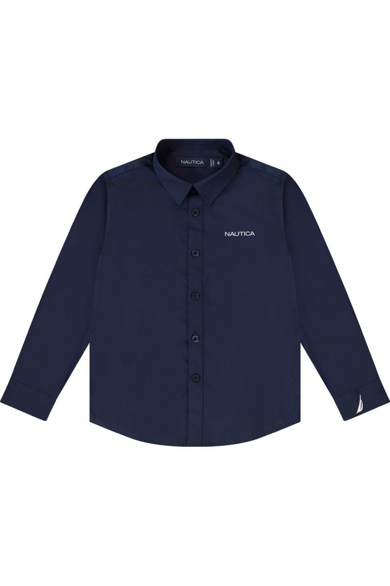 חולצה מכופתרת NAUTICA לוגו מותג בצד לילדים BLUE / 2Y